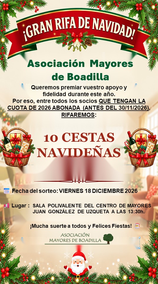 ���GRAN RIFA DE NAVIDAD!!!! Detalle de cada cesta en Centros de Mayores